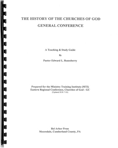 The History of the Churches of God General Conference